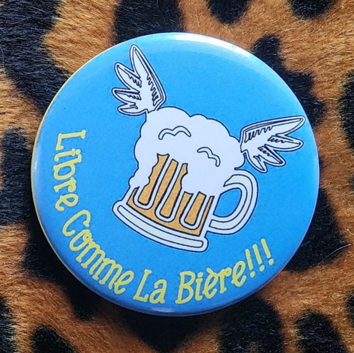 Badge libre comme la bière